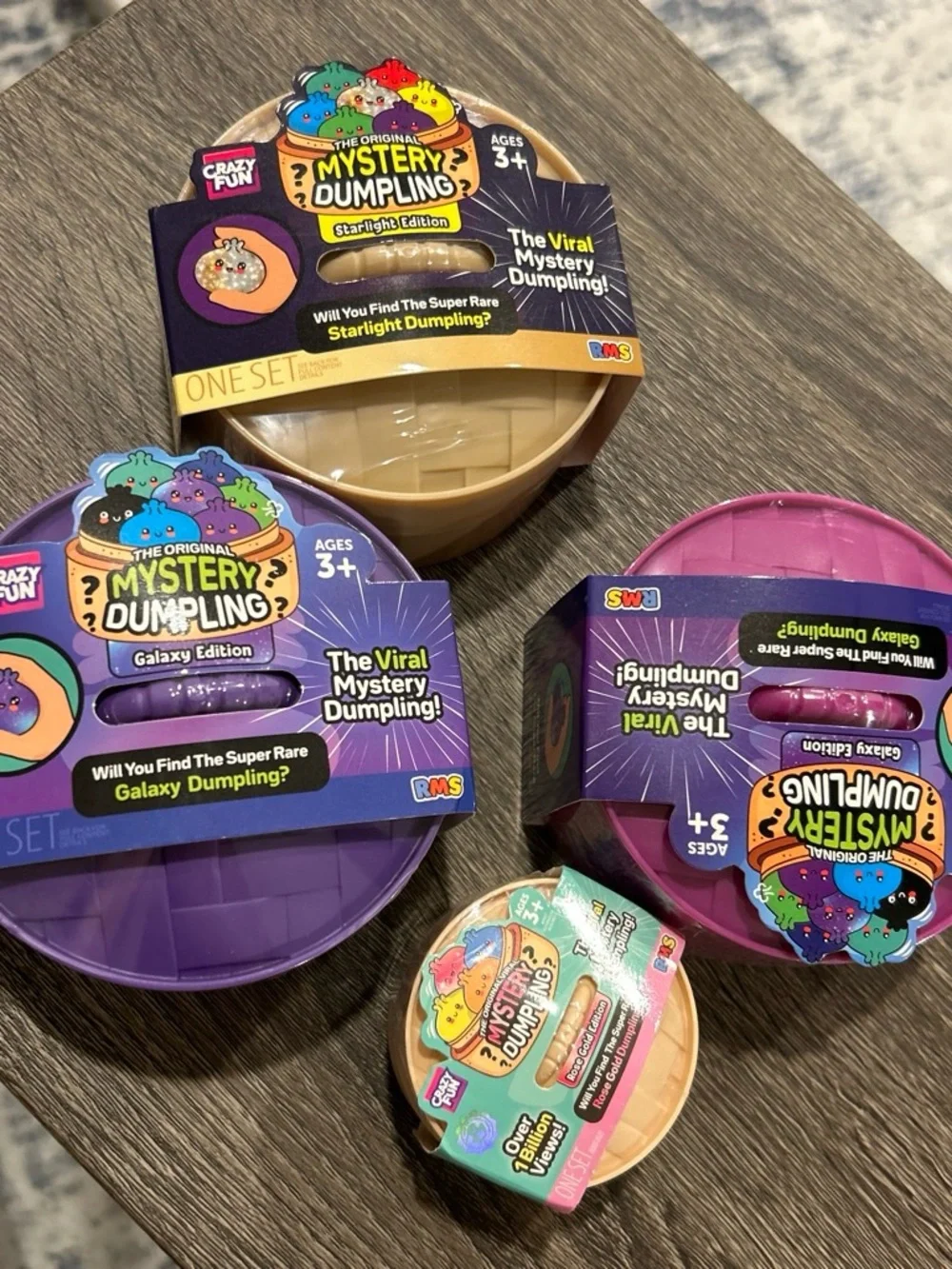 Huge bundle 4 Dumpling Kids Toy Playset -3 Galaxy/1 mini Starlight Editions